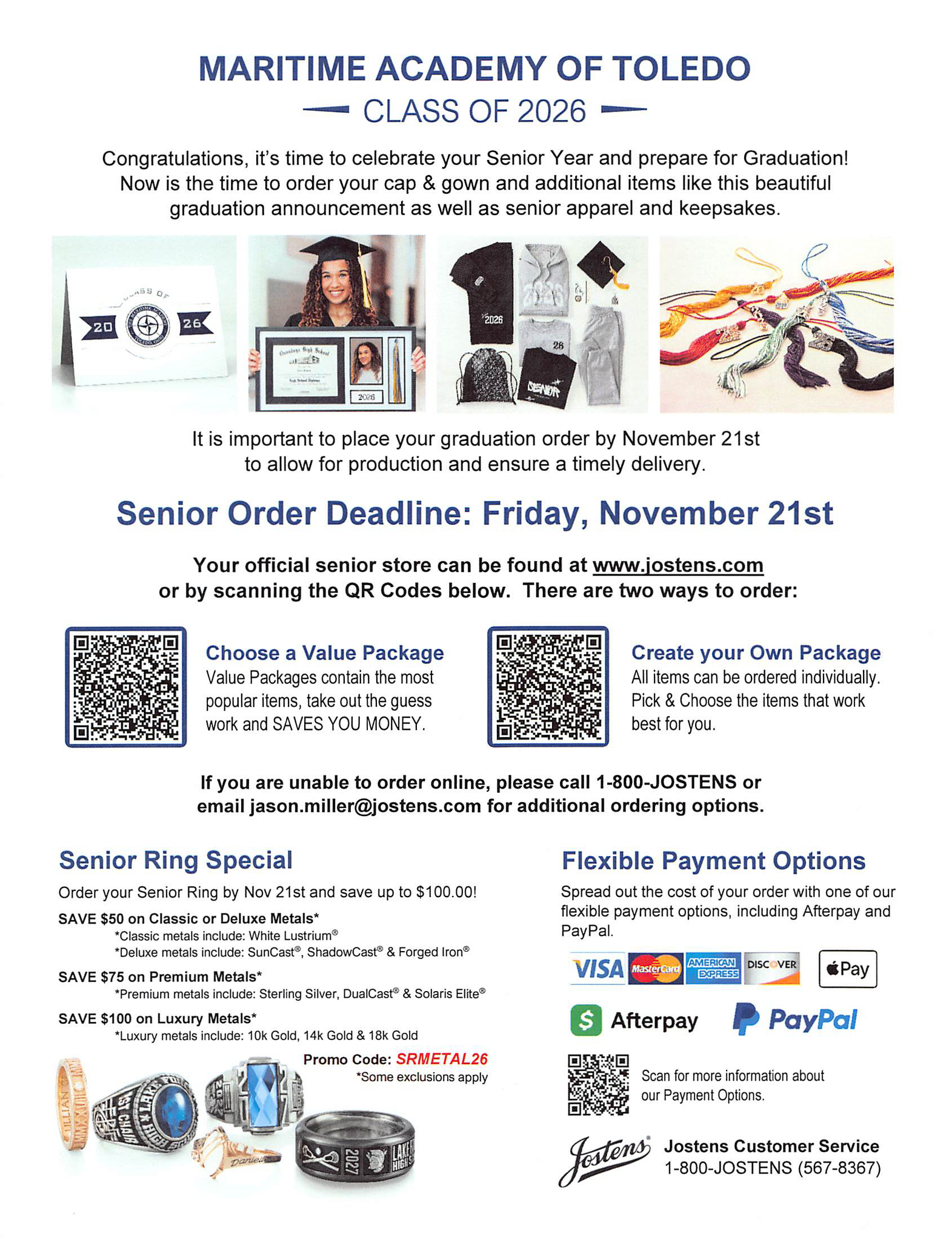 Joston's Class of 2026 Flyer